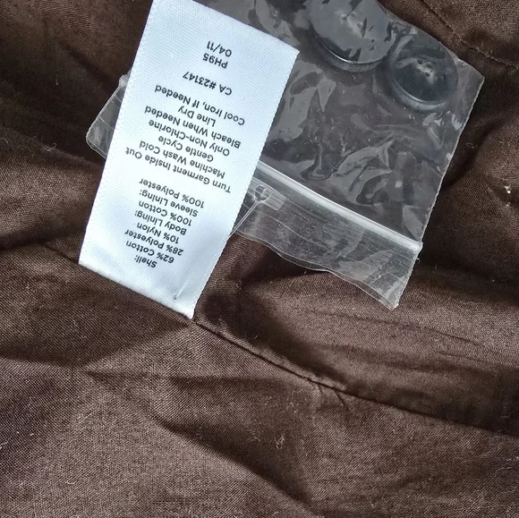 NWOT TALBOTS Brown Waxed Barn Jacket - Picture 6 of 8